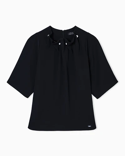 Armani Exchange - Blouses, Woman, Black, Size: