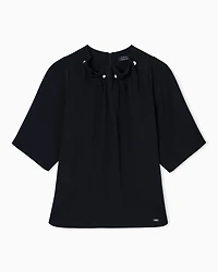 Armani Exchange - Blouses, Woman, Black, Size: