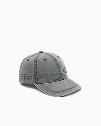 Armani Exchange - Embroidered denim hat, Man, Grey, Size: TU