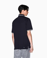 Armani Exchange - Regular fit cotton jersey polo shirt, Man, Navy_blue, Size: