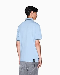 Regular fit cotton jersey polo shirt