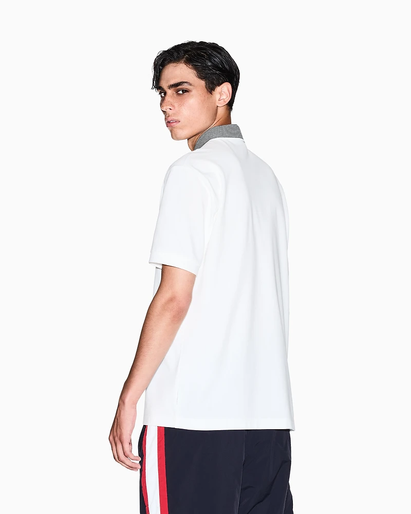 Armani Exchange - Regular fit jersey polo shirt, Man, White, Size: