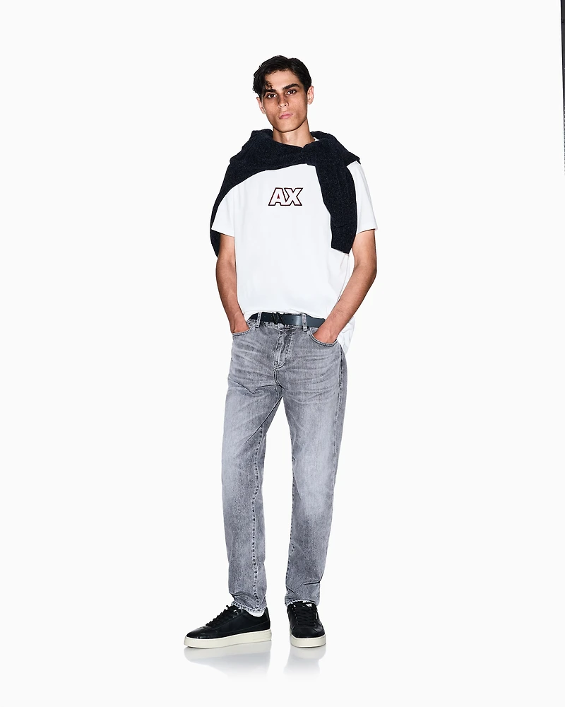 Cotton jersey T-shirt with logo