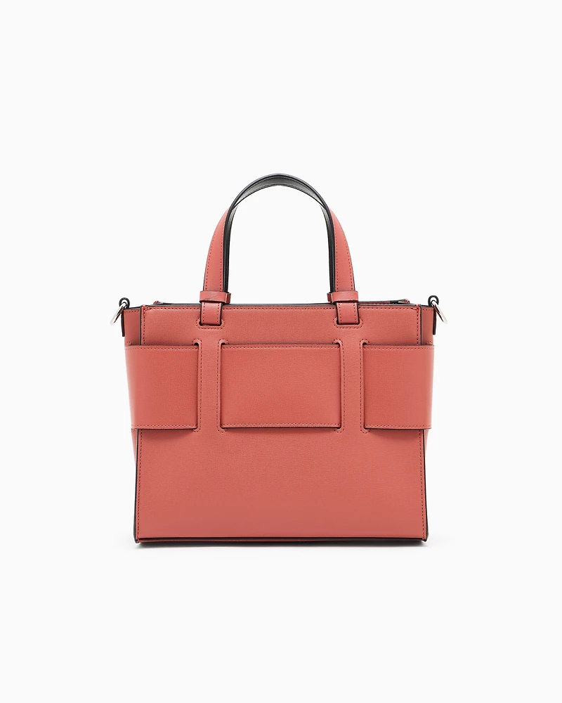 Armani Exchange - Medium tote bag with double handles and shoulder strap, Woman, Pink, Size: TU