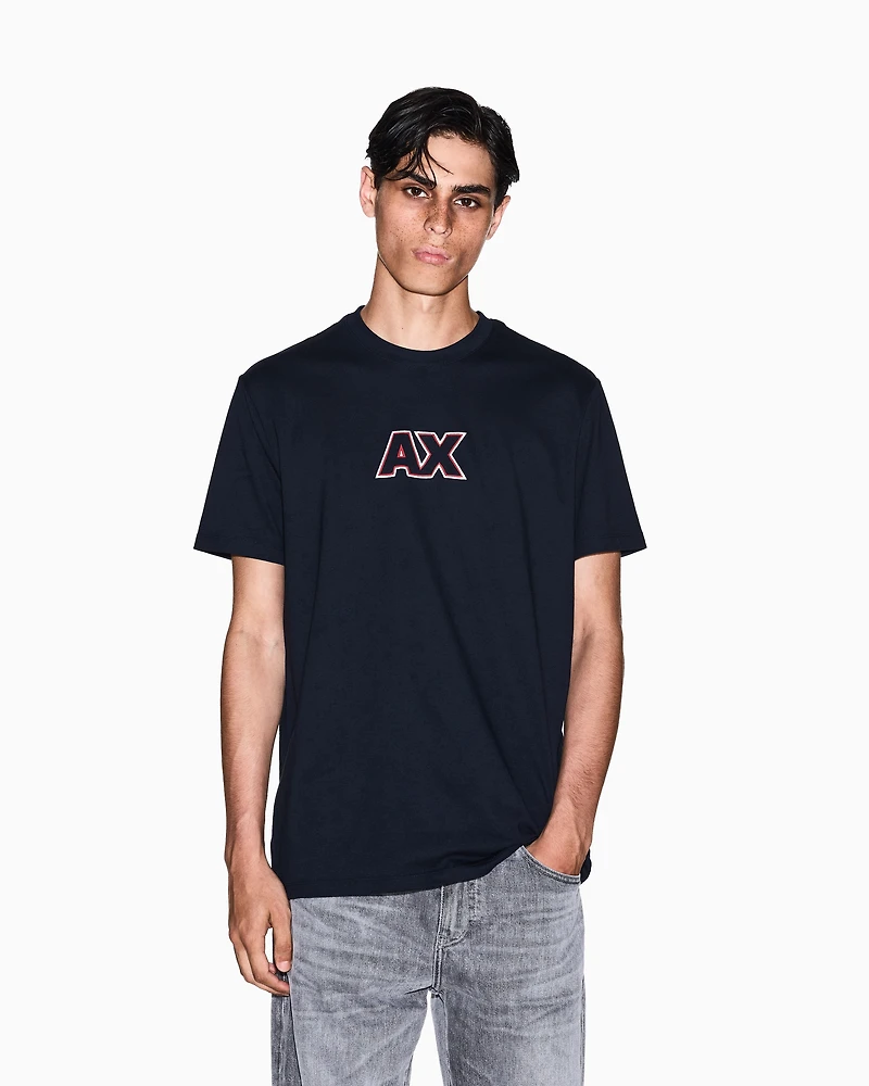 Armani Exchange - Regular Fit T-Shirts, Man, Navy Blue, Size: