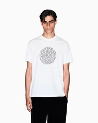 Armani Exchange - Slim fit circle print T-shirt, Man, White, Size: