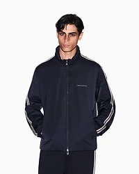 Armani Exchange - Full zip jacket with contrasting bands, Man, Navy Blue, Size: