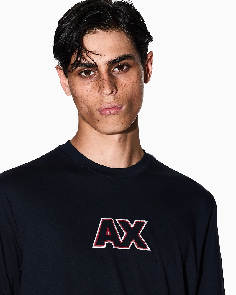 Armani Exchange - Regular Fit T-Shirts, Man, Navy Blue, Size: