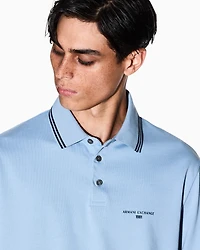 Regular fit cotton jersey polo shirt