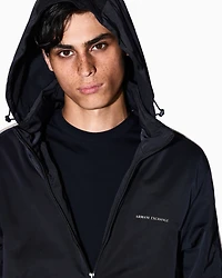 Armani Exchange - Full zip jacket with contrasting bands, Man, Navy Blue, Size: