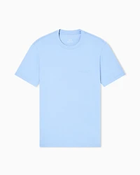 Armani Exchange - Regular fit T-shirt with logo, Man, Light Blue, Size: