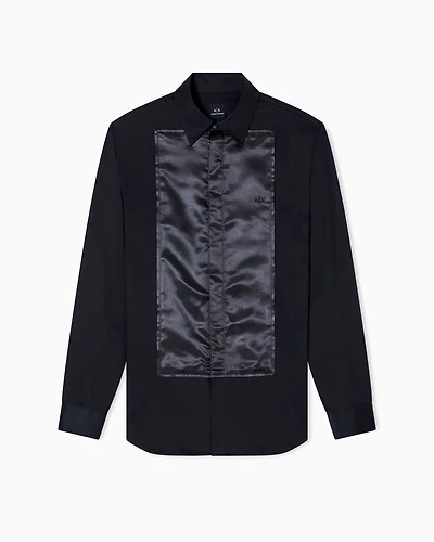 Armani Exchange - Classic Shirts, Man, Black, Size: