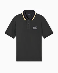 Armani Exchange - Regular fit polo shirt with striped collar, Man, Brown, Size: