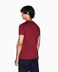Armani Exchange - Slim fit Pima cotton T-shirt, Man, Burgundy, Size:
