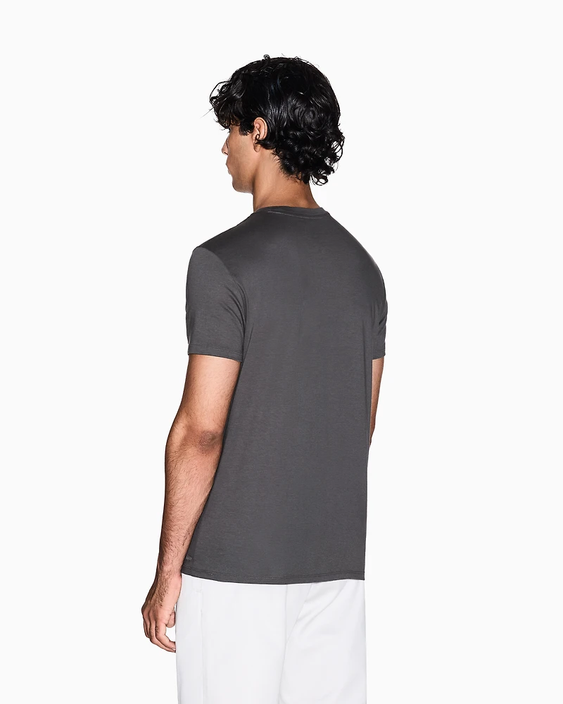 Armani Exchange - Slim fit Pima cotton T-shirt, Man, Green, Size: