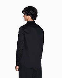 Armani Exchange - Shirt with mandarin collar, Man, Black, Size: