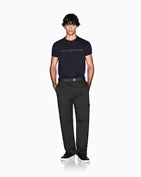 Armani Exchange -  Regular fit T-shirt with logo, Man, Navy Blue, Size: