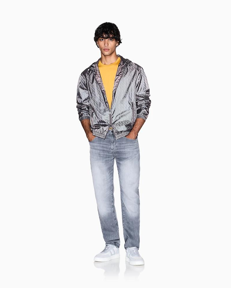 Jacket with allover logo