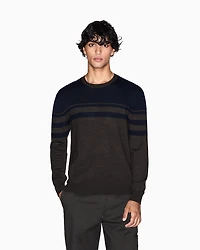 Armani Exchange - TWO TONE WOOL BLEND SWEATER, Man, Two_tone, Size: