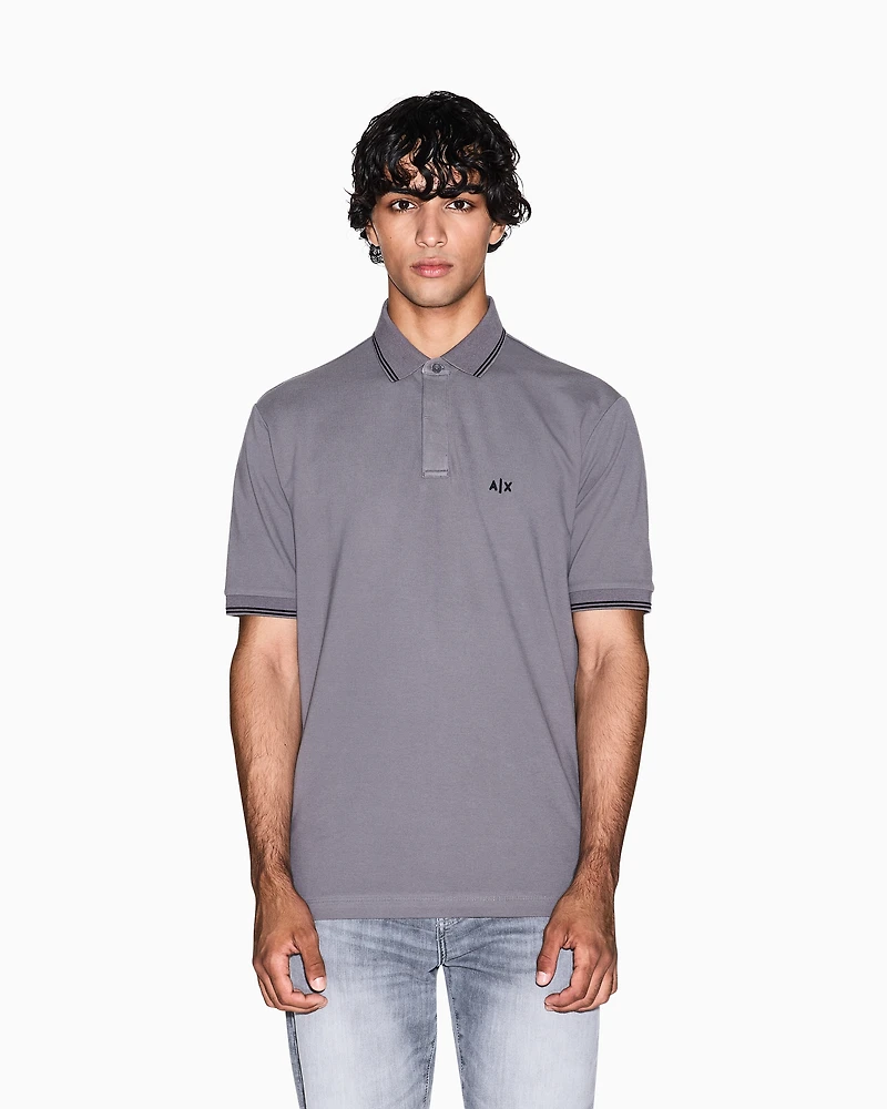 Armani Exchange - Polo Shirts, Man, Grey, Size: