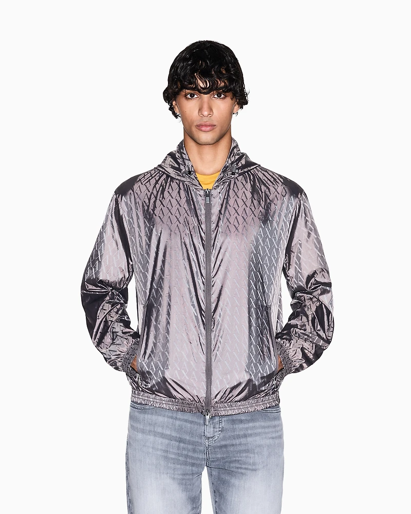 Jacket with allover logo