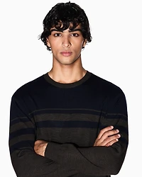 Striped crew neck sweater