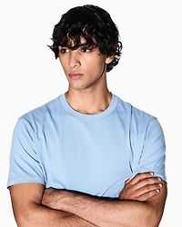 Armani Exchange - Regular fit T-shirt with logo, Man, Light Blue, Size: