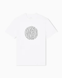 Armani Exchange - Slim fit circle print T-shirt, Man, White, Size: