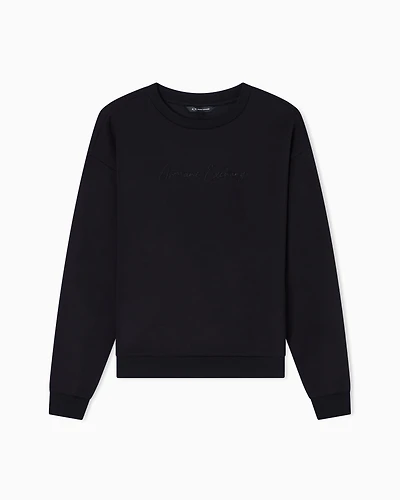 Armani Exchange - Basic crewneck sweatshirt, Woman, Black, Size: