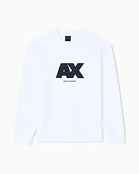Armani Exchange - Sweatshirt with maxi logo, Man, White, Size: