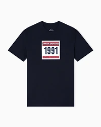 Armani Exchange - Regular fit T-shirt 1991, Man, Navy Blue, Size: