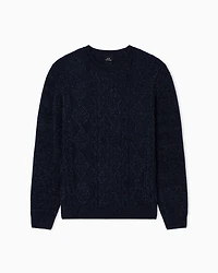 Armani Exchange - Woven Knit Sweater, Man, Navy Blue, Size: