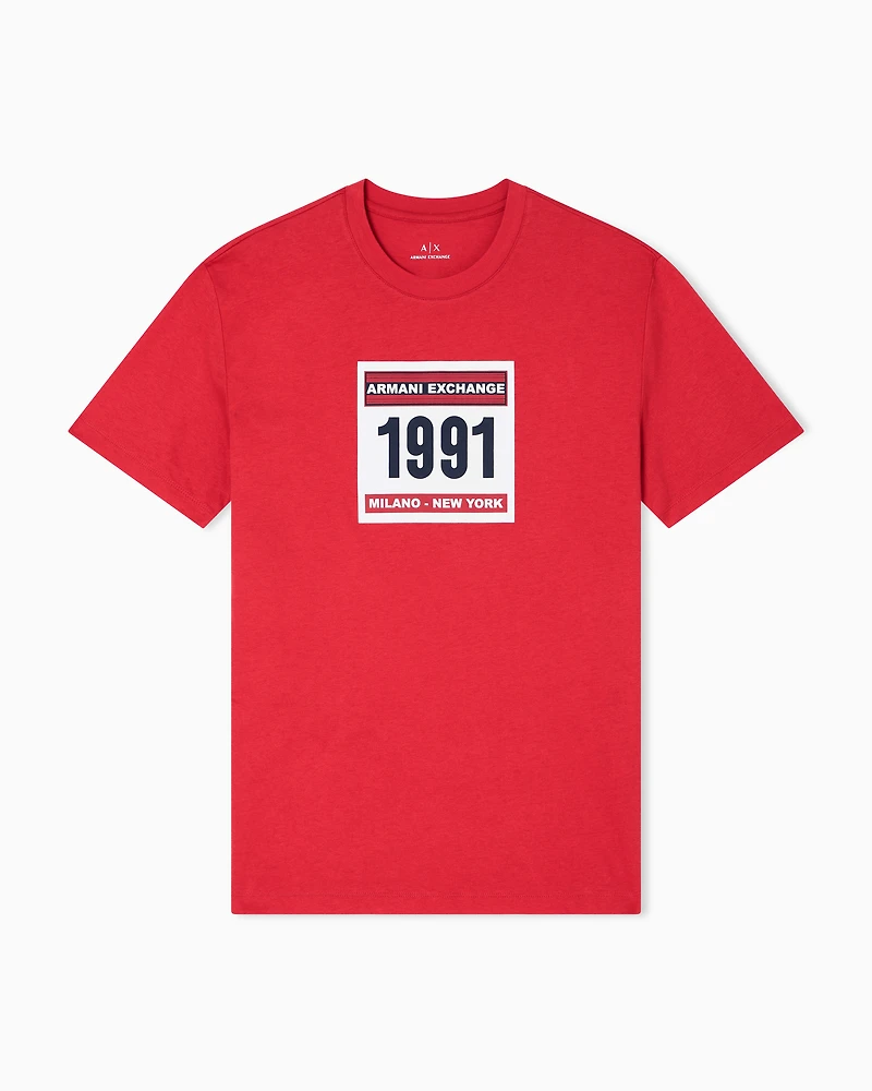 Armani Exchange - Regular fit T-shirt 1991, Man, Red, Size: