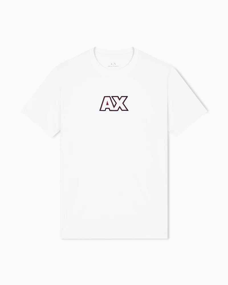 Armani Exchange - Cotton jersey T-shirt with logo, Man, White, Size: