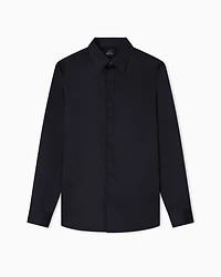 Armani Exchange - Slim-fit stretch cotton shirt, Man, Black, Size: