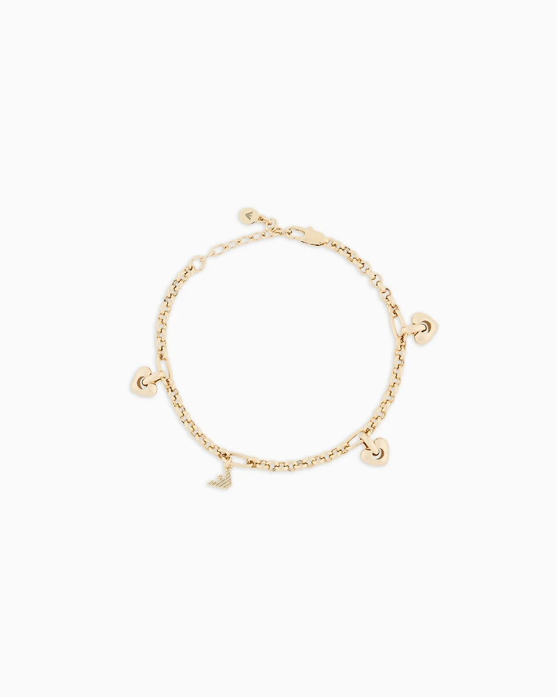 Emporio Armani -  Gold-Tone Brass Station Bracelet, Woman, Multicoloured, Size: TU