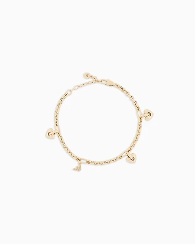Emporio Armani -  Gold-Tone Brass Station Bracelet, Woman, Multicoloured, Size: TU