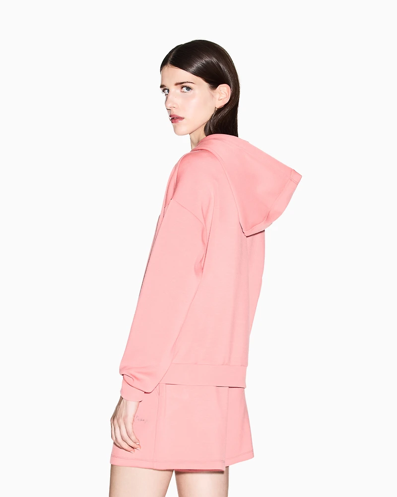 Armani Exchange - Viscose Blend Hoodie, Woman, Pink, Size: