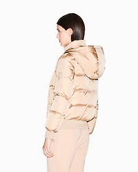 Armani Exchange - Quilted hooded down jacket, Woman, Camel, Size: