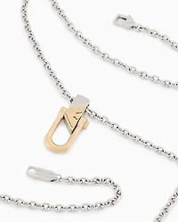 Emporio Armani -  Two-Tone Stainless Steel Pendant Necklace, Man, Multicoloured, Size: TU