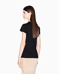 Armani Exchange - Slim Fit T-Shirts, Woman, Black, Size:
