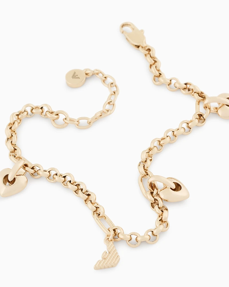 Emporio Armani -  Gold-Tone Brass Station Bracelet, Woman, Multicoloured, Size: TU