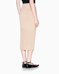 Ribbed midi skirt