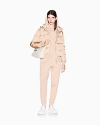 Armani Exchange -  Icon Cropped Hoodie, Woman, Camel, Size: