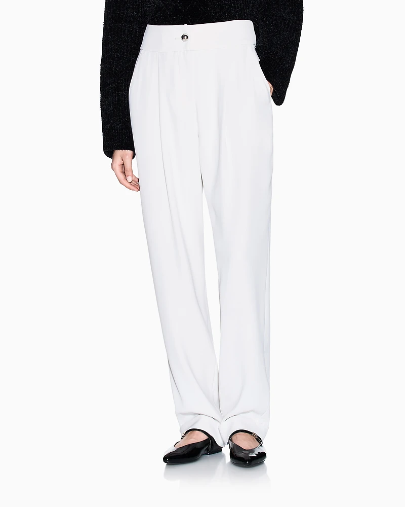 Armani Exchange - Formal Trousers, Woman, Beige, Size: