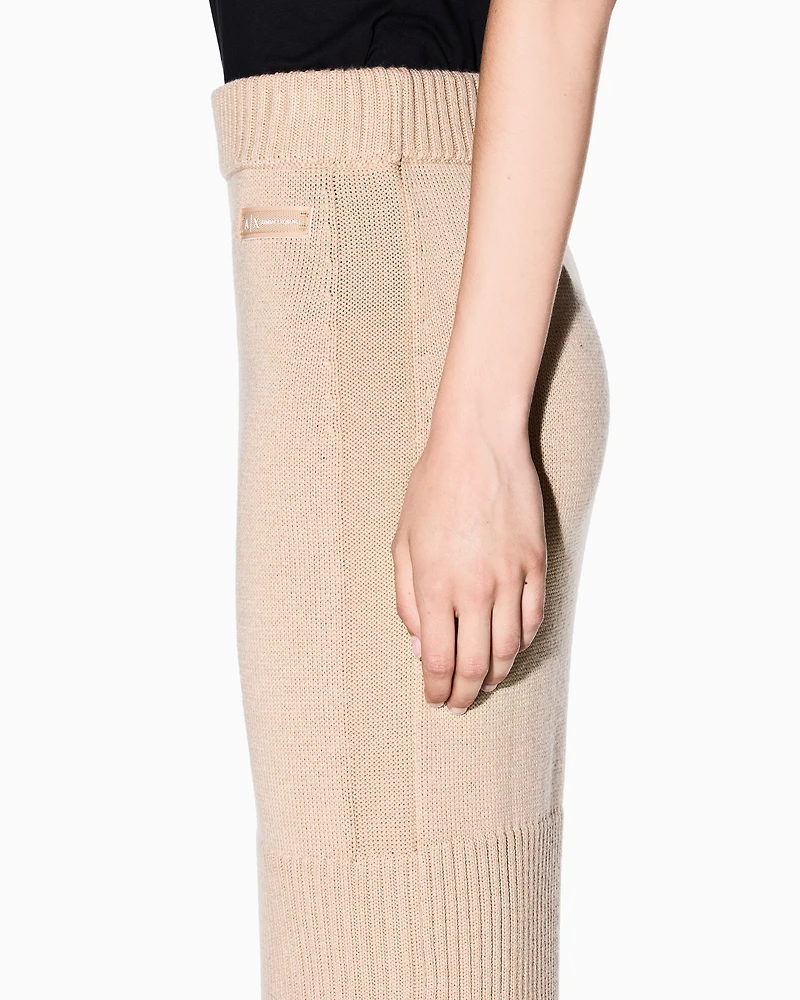 Ribbed midi skirt