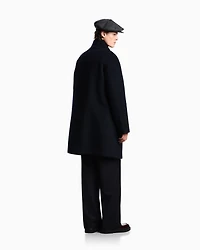 Emporio Armani - Virgin-wool cloth two-in-one style coat , Man, Navy_blue, Size: