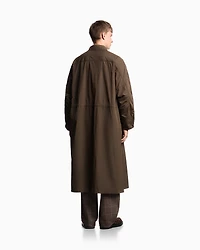 Emporio Armani - Nylon trench coat with oversized pocket, Man, Brown, Size: