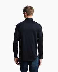 Emporio Armani - ASV slim-fit shirt Lyocell-blend jersey with bands, Man, Navy Blue, Size: