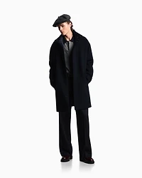 Emporio Armani - Virgin-wool cloth two-in-one style coat , Man, Navy_blue, Size: